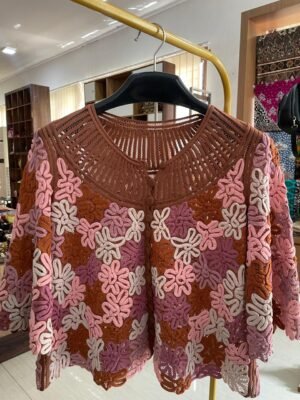 Handcrafted Sulam Usus Blouse (Baju Sulam Usus)